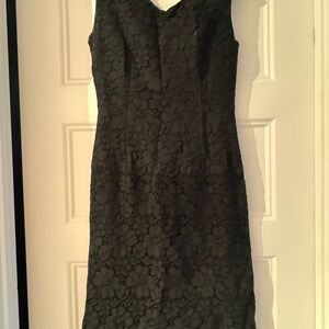 Versace Black Sweetheart Sheath Midi Dress